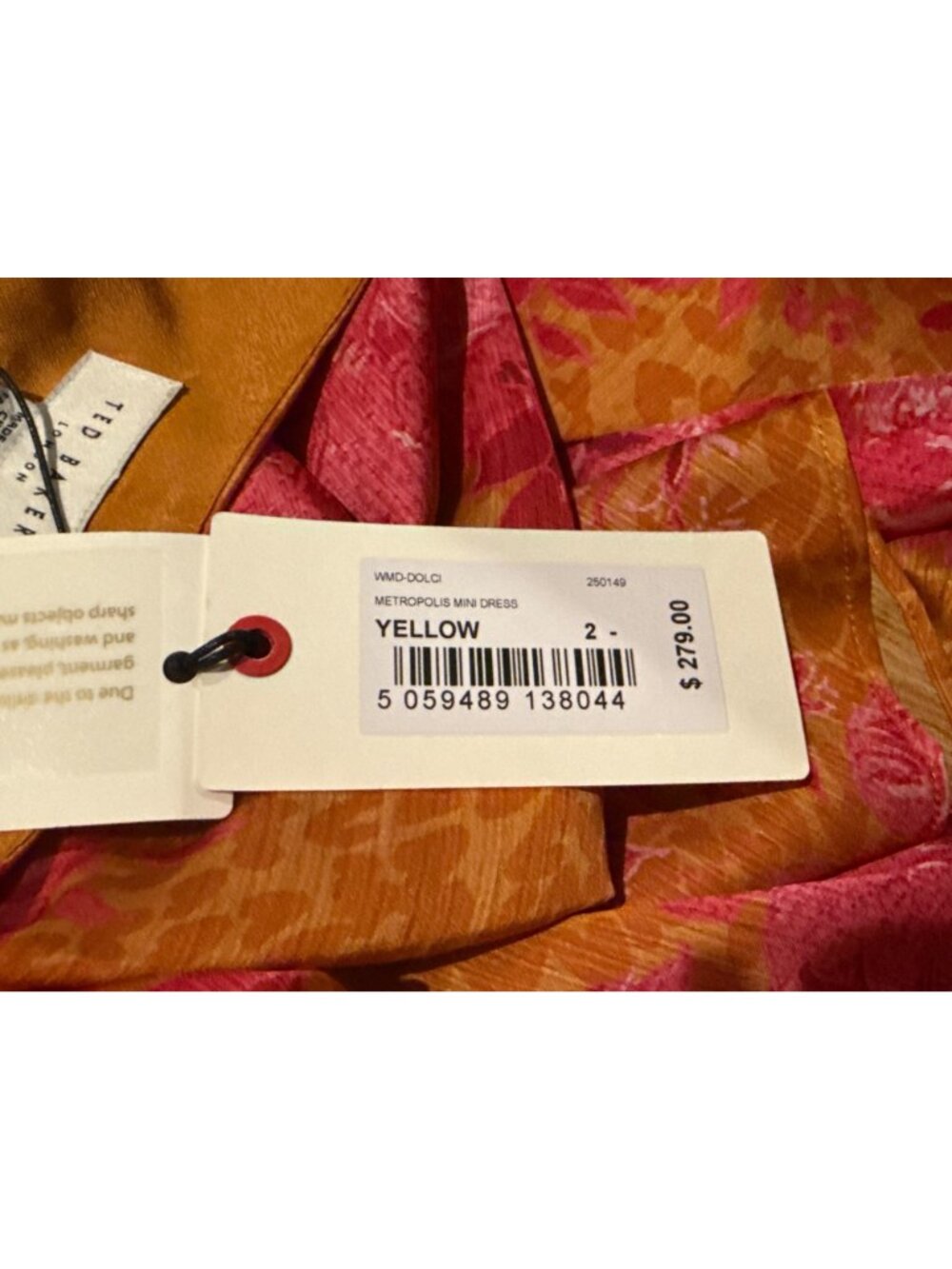 Ted Baker London Metropolis Floral Belted Mini Dress Size 2 (6 US) New With Tag - Picture 5 of 7